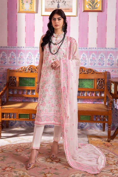 Gul Ahmed 3PC Embroidered Swiss Voile Unstitched Suit with Embroidered Chiffon Dupatta and Inner - LSV-42011