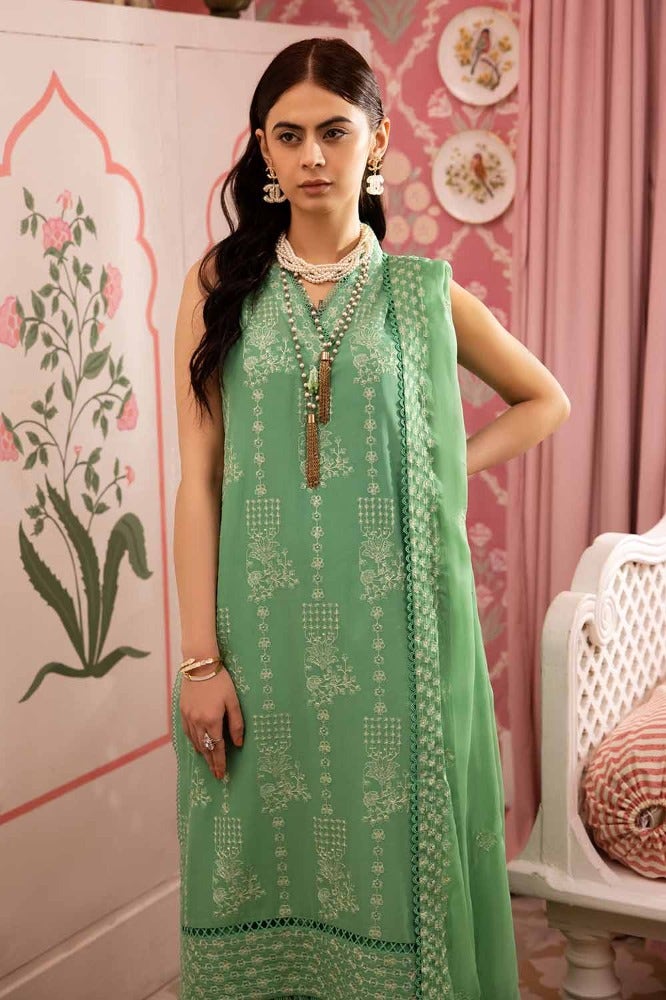 Gul Ahmed 3PC Embroidered Swiss Voile Unstitched Suit with Embroidered Chiffon Dupatta and Inner - LSV-42012