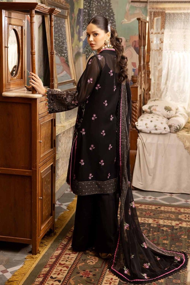 Gul Ahmed 3PC Embroidered Swiss Voile Unstitched Suit with Embroidered Chiffon Dupatta and Inner - LSV-42018