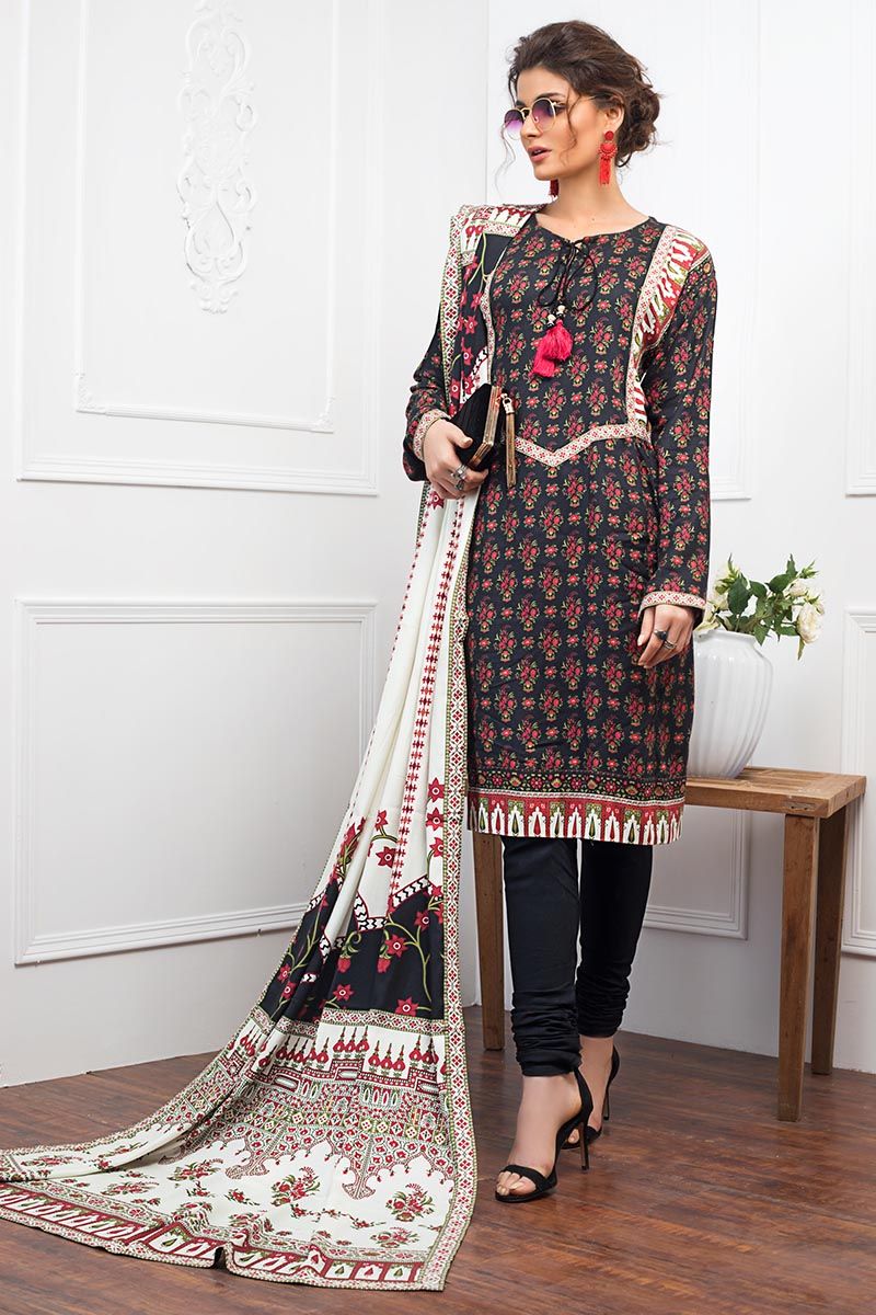 Gul Ahmed Ready to Wear 3 PC Digital Printed Twill Linen Suit LT-09