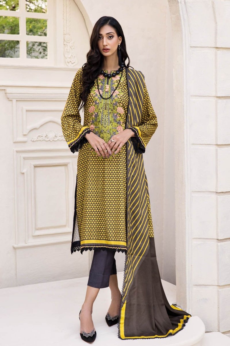 Gul Ahmed 3PC Linen Unstitched Digital Printed Suit LT-22013