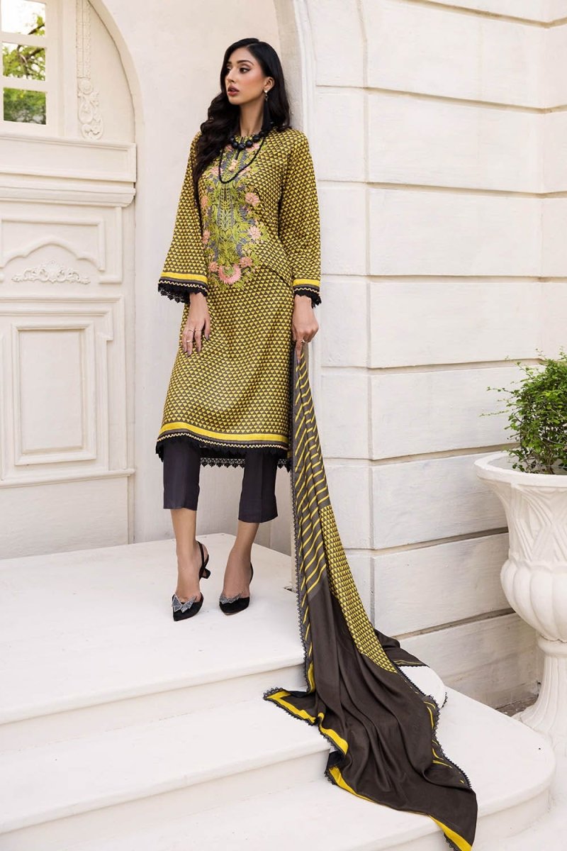 Gul Ahmed 3PC Linen Unstitched Digital Printed Suit LT-22013