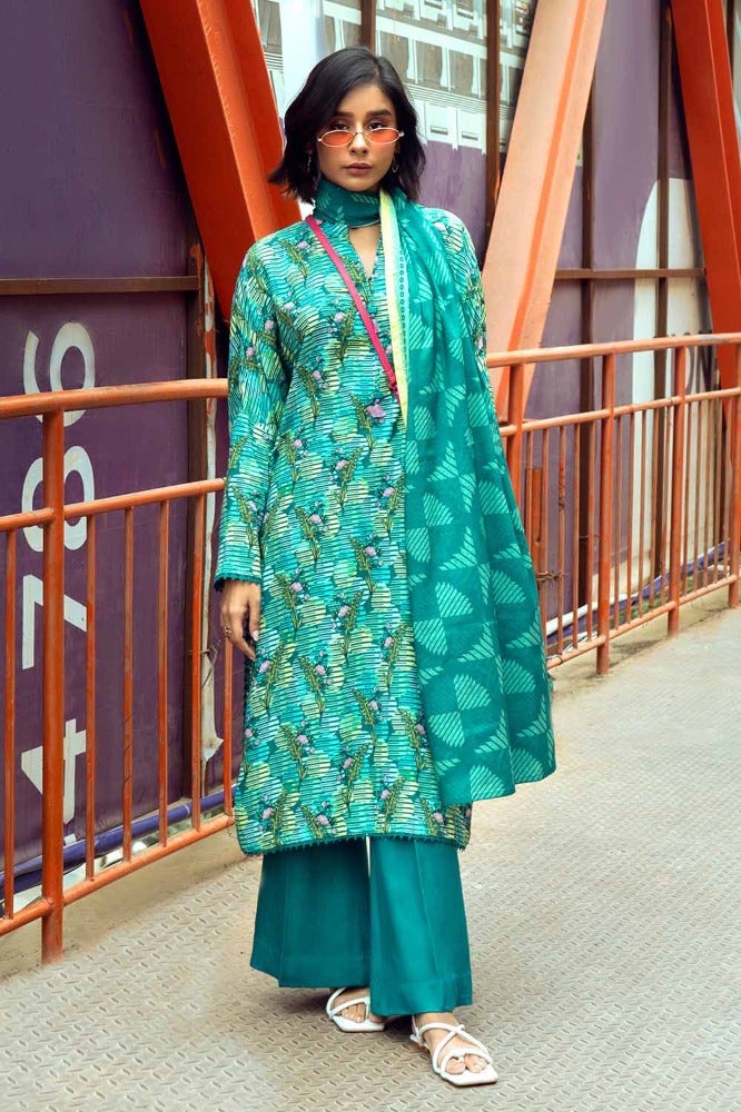 Gul Ahmed 3PC Digital Printed Linen Unstitched Suit LT-32009 A