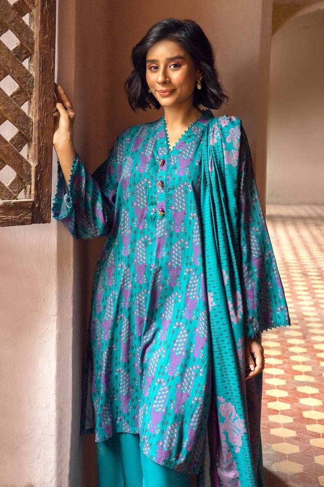 Gul Ahmed 3PC Digital Printed Linen Unstitched Suit LT-32010 A