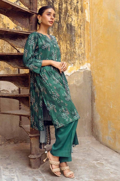 Gul Ahmed 3PC Digital Printed Dobby Linen Unstitched Suit LT-32013 A