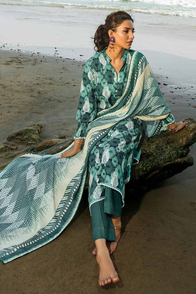 Gul Ahmed 3PC Printed Dobby Linen Unstitched Suit LT-32020 B