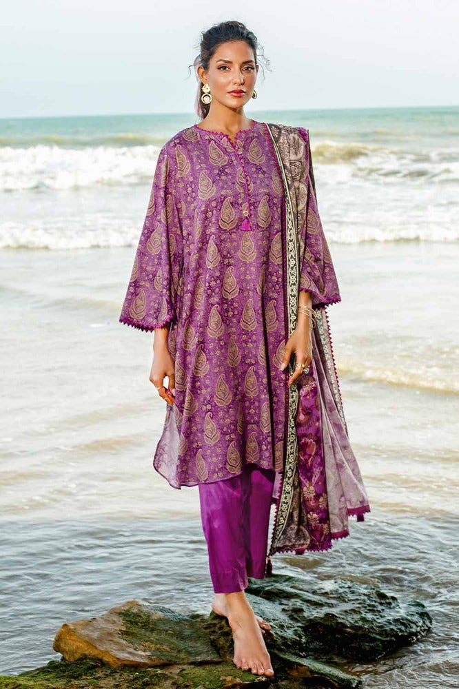 Gul Ahmed 3PC Printed Linen Unstitched Suit LT-32021 A