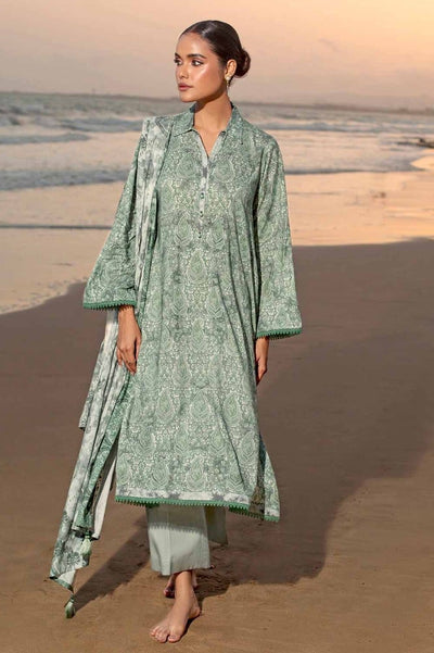 Gul Ahmed 3PC Printed Linen Unstitched Suit LT-32021 B