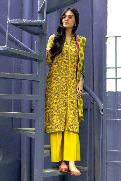 Gul Ahmed 3PC Printed Dobby Linen Unstitched Suit LT-32022 A