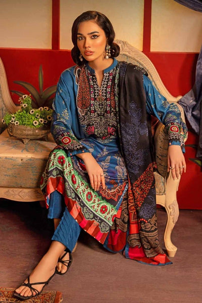 Gul Ahmed 3PC Digital Printed Linen Unstitched Suit with Dobby Linen Dupatta LT-32024