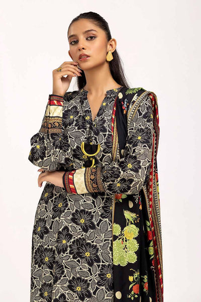 Gul Ahmed 3PC Unstitched Printed Linen Suit LT-42001