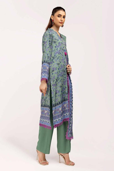 Gul Ahmed 3PC Unstitched Printed Linen Suit LT-42002