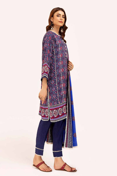 Gul Ahmed 3PC Unstitched Printed Linen Suit LT-42008