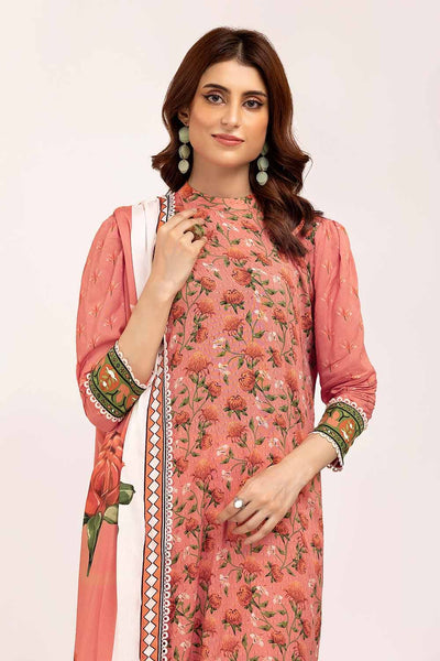 Gul Ahmed 3PC Unstitched Printed Linen Suit LT-42009