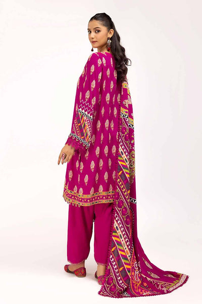 Gul Ahmed 3PC Unstitched Printed Linen Suit LT-42011