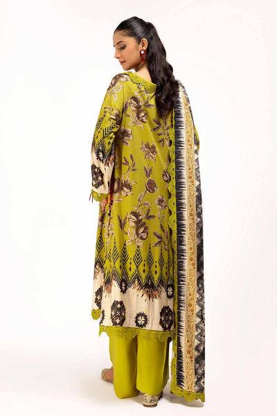 Gul Ahmed 3PC Unstitched Printed Linen Suit LT-42012