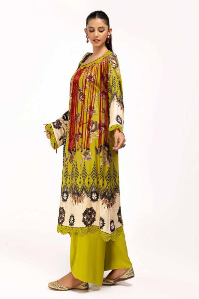 Gul Ahmed 3PC Unstitched Printed Linen Suit LT-42012