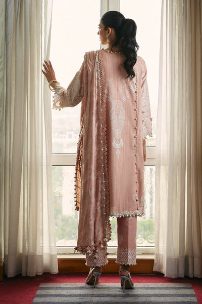 SANA SAFINAZ 3 Piece Unstitched Dyed Slub Shirt with Embroidered Pashmina Shawl - M233-022A-CP
