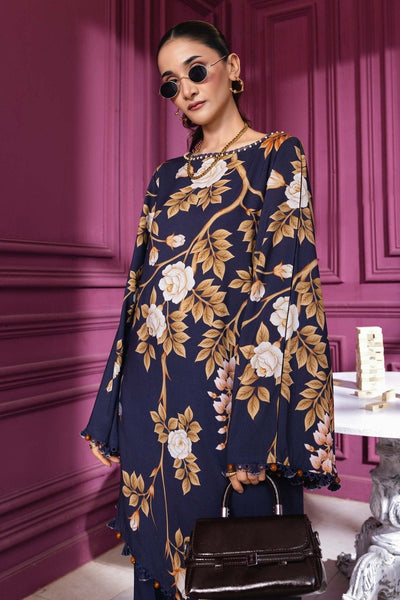 Maria. B 3 Pc Unstitched Printed Linen Suit - MB-CUS25-1102 A