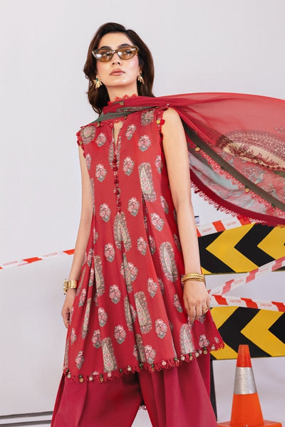 Maria. B 3 Pc Unstitched Printed Linen Suit - MB-CUS25-1110 A