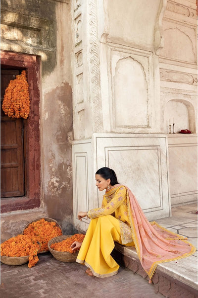 Maria. B 3 Pc Unstitched Embroidered Silk Cotton Net Suit - MB-FUS25-804