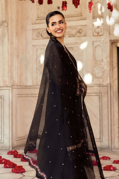 Maria. B 3 Pc Unstitched Embroidered Silk Cotton Net Suit - MB-FUS25-806