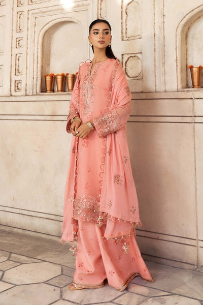 Maria. B 3 Pc Unstitched Embroidered Chiffon Suit - MB-FUS25-807