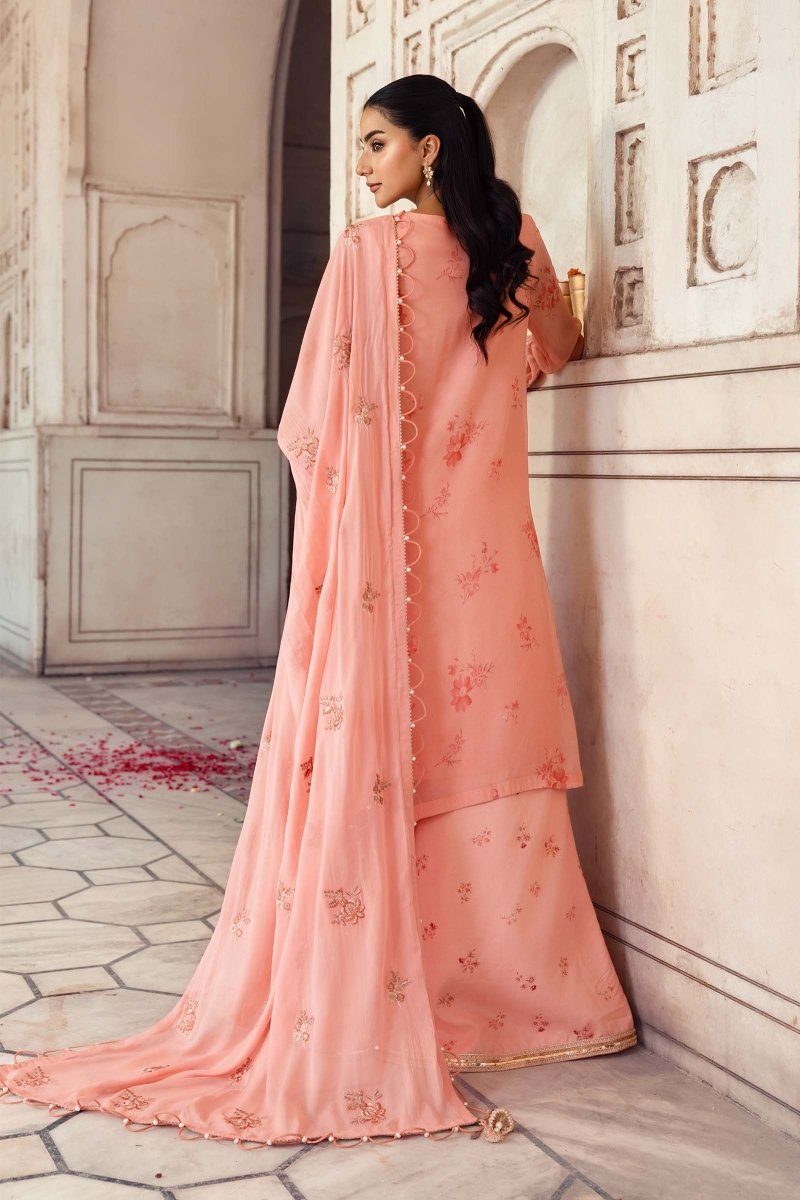 Maria. B 3 Pc Unstitched Embroidered Chiffon Suit - MB-FUS25-807