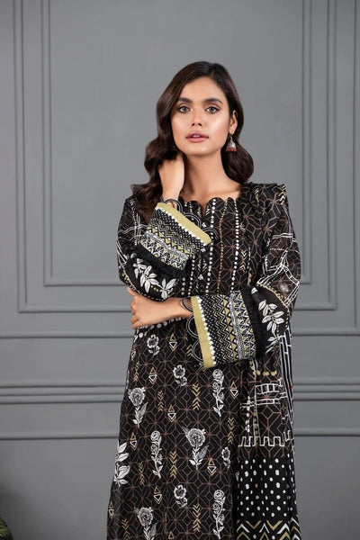 Lakhani Monochrome Ready To Wear 3 Piece Printed Lawn Suit LSM-2397