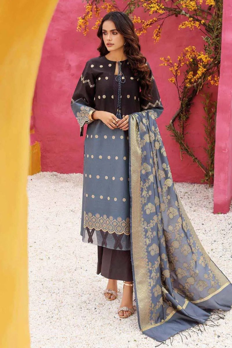 Gul Ahmed 3PC Luxury Jacquard Lawn Unstitched Suit MJ-22004