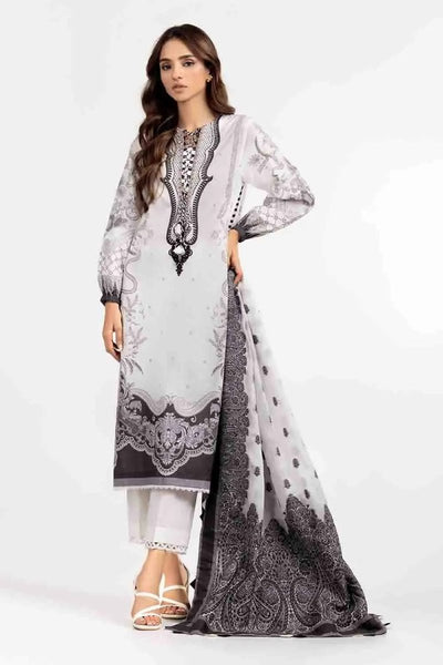 Gul Ahmed 3PC Stitched Embroidered Lawn Suit with Jacquard Dupatta MJ-22061