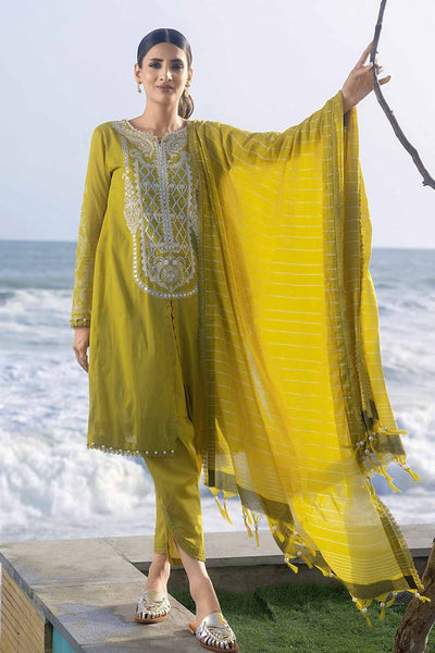 Gul Ahmed 3PC Embroidered Jacquard Unstitched Suit with Yarn Dyed Dupatta MJ-32043