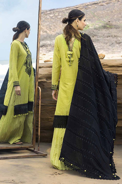 Gul Ahmed 3PC Embroidered Leno Unstitched Suit with Jacquard Dupatta MJ-32050