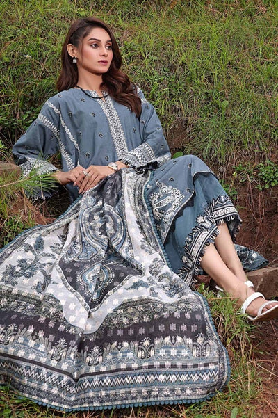 Gul Ahmed 3PC Embroidered Khaddar Unstitched Suit with Digital Printed Jacquard Dupatta MJ-32067