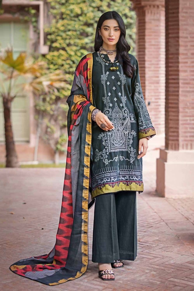 Gul Ahmed 3PC Khaddar Jacquard Unstitched Suit with Cotton Net Dupatta MJ-32072