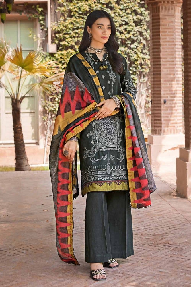 Gul Ahmed 3PC Khaddar Jacquard Unstitched Suit with Cotton Net Dupatta MJ-32072