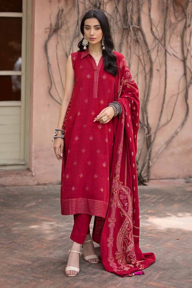 Gul Ahmed 3PC Khaddar Jacquard Unstitched Suit MJ-32075