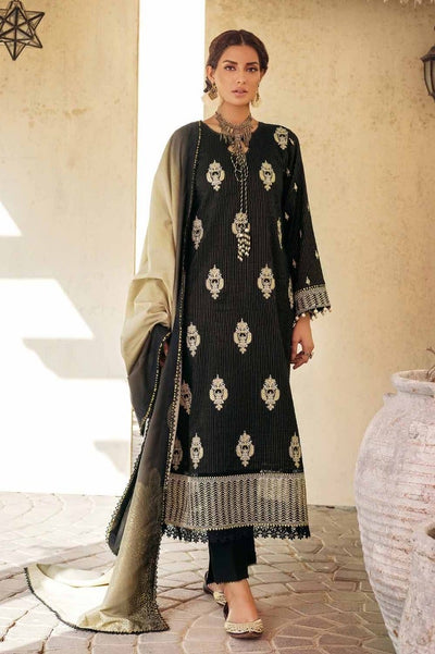 Gul Ahmed 3PC Embroidered Khaddar Unstitched Suit with Printed Khaddar Jacquard Dupatta MJ-32077