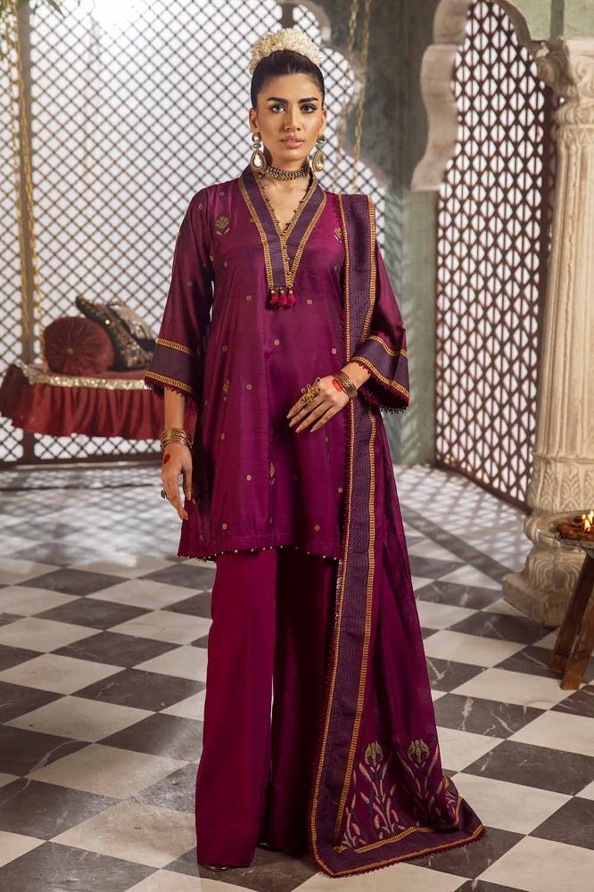 Gul Ahmed 3PC Jacquard Unstitched Suit with Dupatta and Inner - MJ-42003