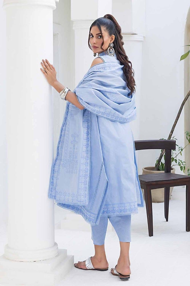 Gul Ahmed 3PC Chambray Jacquard Unstitched Suit MJ-42008