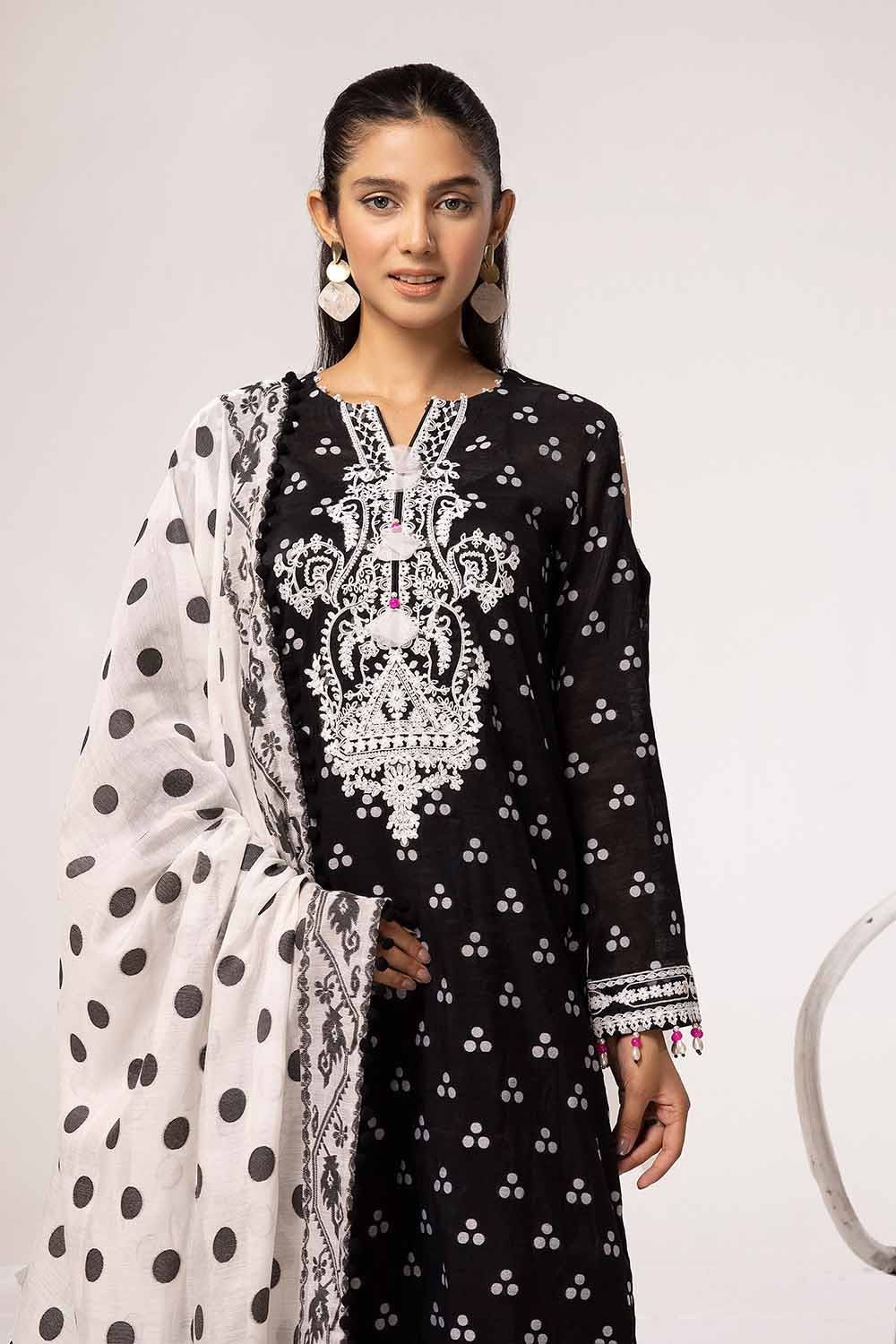 Gul Ahmed 3PC Unstitched Embroidered Jacquard Suit with Jacquard Dupatta MJ-42022