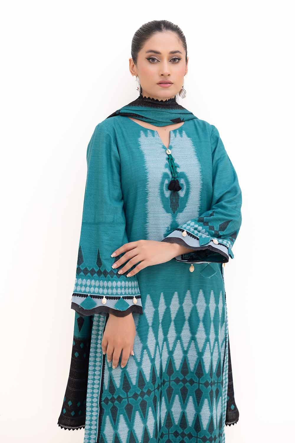 Gul Ahmed 3PC Unstitched Jacquard Suit with Printed Pashmina Dupatta MJ-42058