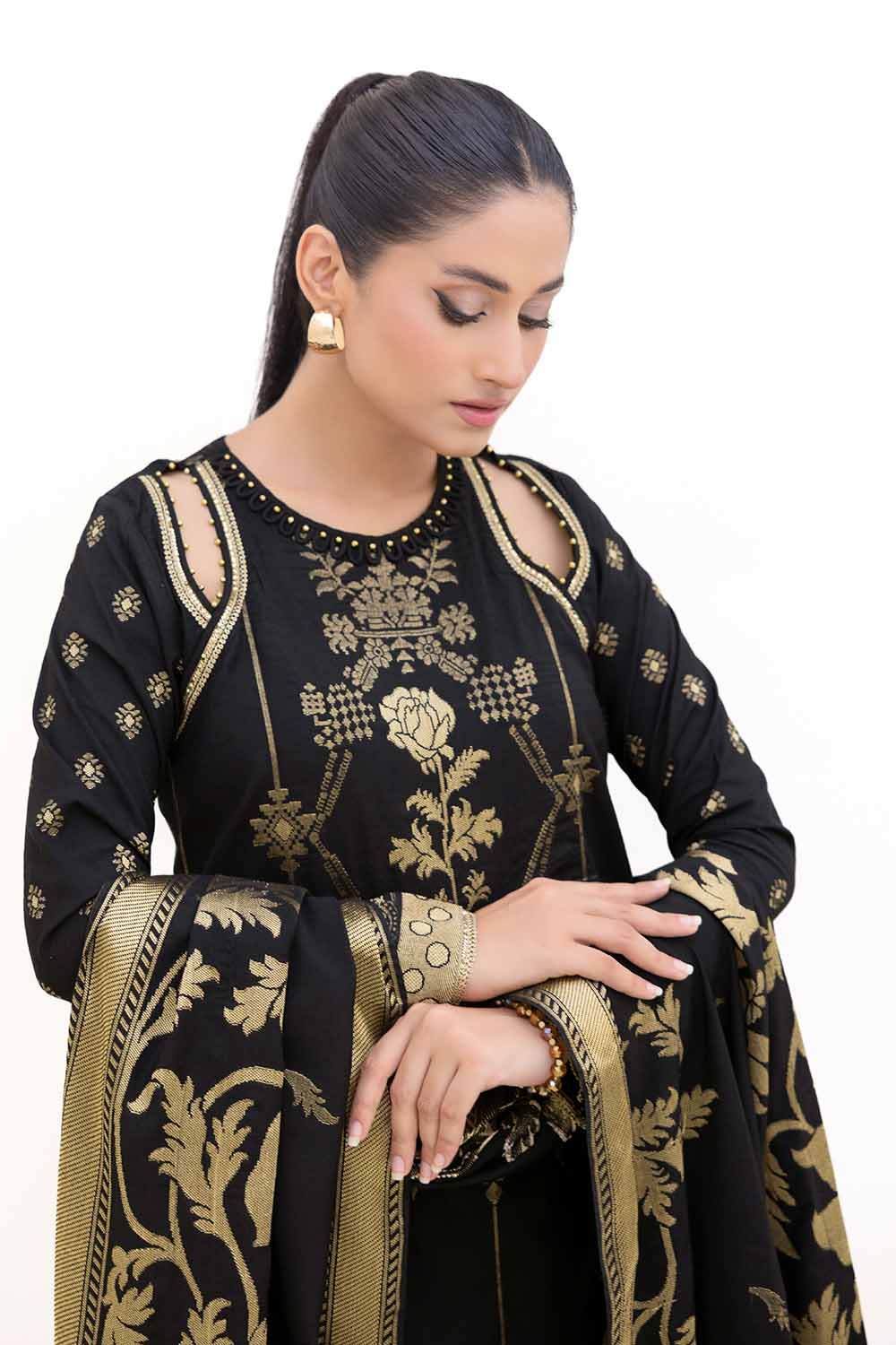 Gul Ahmed 3PC Unstitched Jacquard Suit MJ-42062