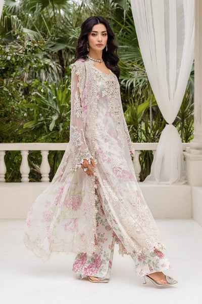 Maria. B 3 Piece Unstitched Embroidered Chiffon Suit - MPC-25-101
