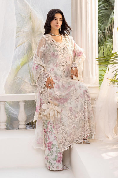 Maria. B 3 Piece Unstitched Embroidered Chiffon Suit - MPC-25-101