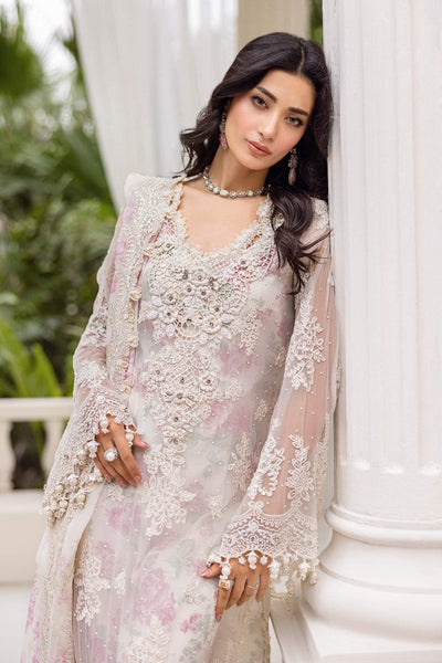 Maria. B 3 Piece Unstitched Embroidered Chiffon Suit - MPC-25-101