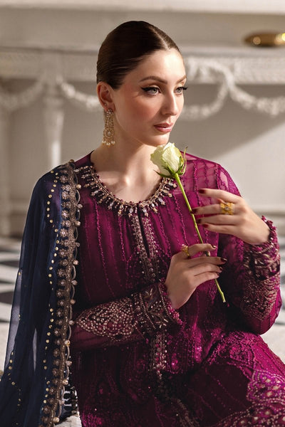 Maria. B 3 Piece Unstitched Embroidered Chiffon Suit - MPC-25-102