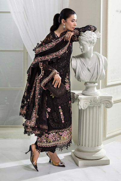 Maria. B 3 Piece Unstitched Embroidered Chiffon Suit - MPC-25-104