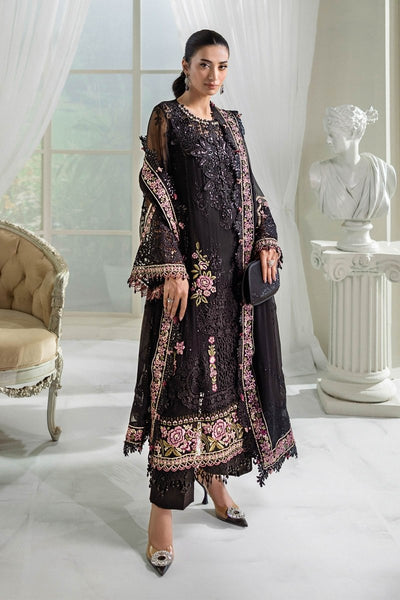 Maria. B 3 Piece Unstitched Embroidered Chiffon Suit - MPC-25-104