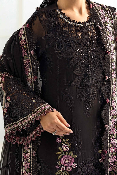 Maria. B 3 Piece Unstitched Embroidered Chiffon Suit - MPC-25-104